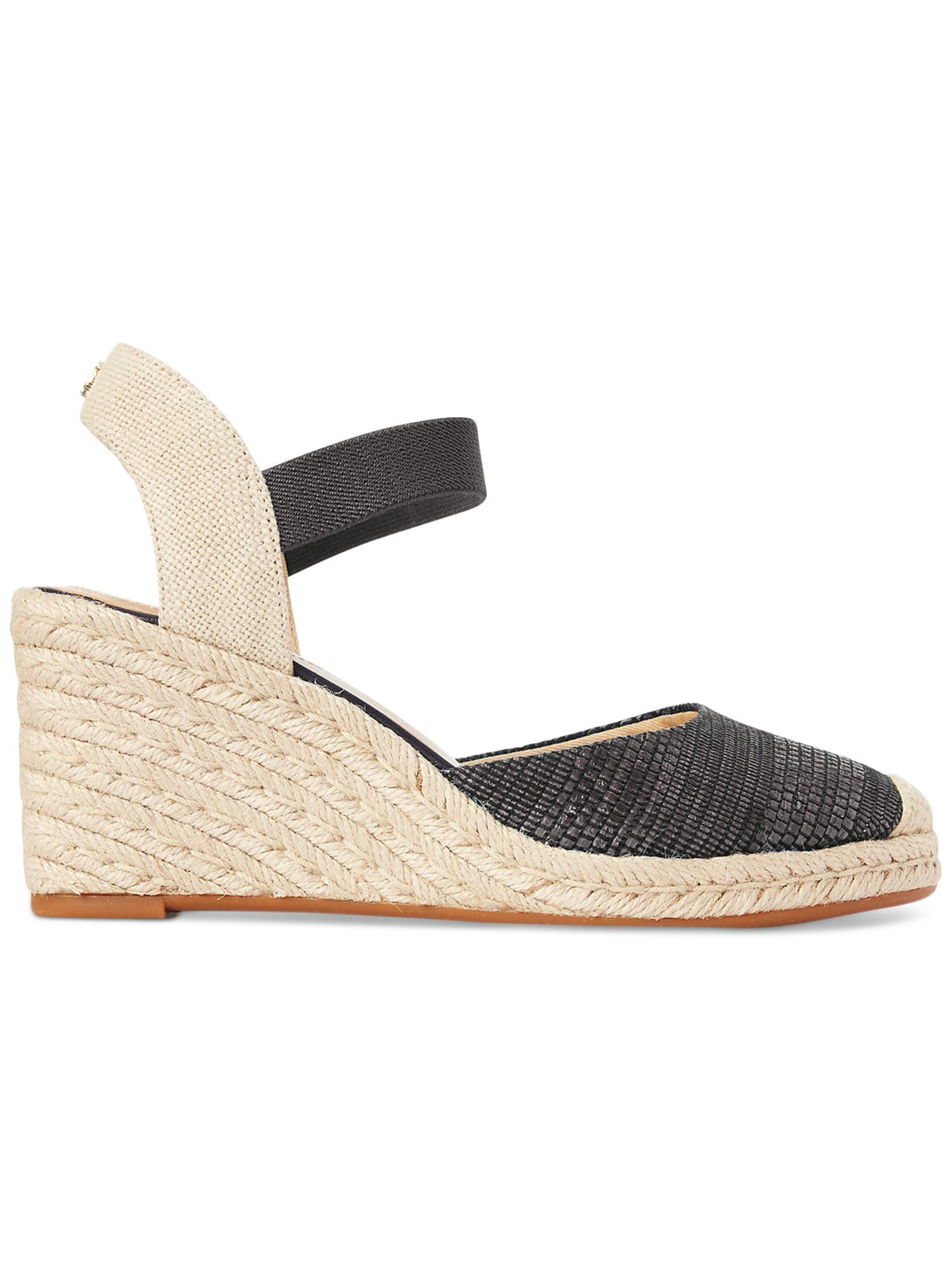 LAUREN RALPH LAUREN Womens Pearls Slip-On Wedge Espadrille Shoes, Black  Ankle Strap Stretch, Size 9.5 - Walmart.com