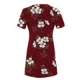thumbnail image 4 of Birdeem Womens Casual Color-Blocking Printed Short-Sleeved Round-Neck Dress, 4 of 12
