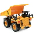 thumbnail image 2 of 2.4G Remote Control Dump Truck Simulation Model | 1:22 Scale Large RC Construction Vehicle | Sound Effects | Lifting Bed | USB Rechargeable | 15m Range | 27x15.5x15cm | Includes Controller, 2 of 6