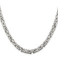 thumbnail image 3 of 925 Sterling Silver 6mm Byzantine Link Chain Necklace Pendant Charm, 3 of 9