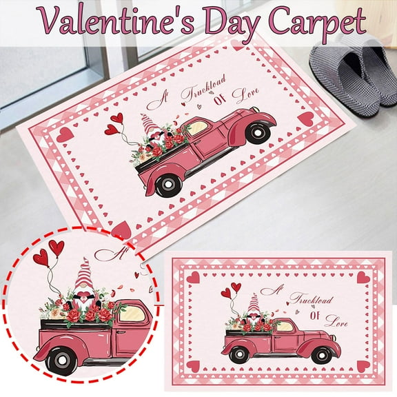 Outfmvch Valentine Door Mat Valentines Day Rug Valentines Day Kitchen Rugs Valentine Rug Valentine Kitchen Rugs Valentines Outdoor Mat Multi-Color One Size
