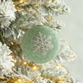 thumbnail image 6 of Hometravel Flocked Christmas Balls, 8cm Green Foam Christmas Tree Ornaments, Multiple Style Holiday Decor Set for Tree, Party, Seasonal Display, 6 of 6