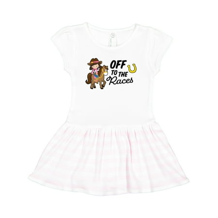 

Inktastic Off to the Races with Cowgirl on Horse Gift Toddler Girl Dress