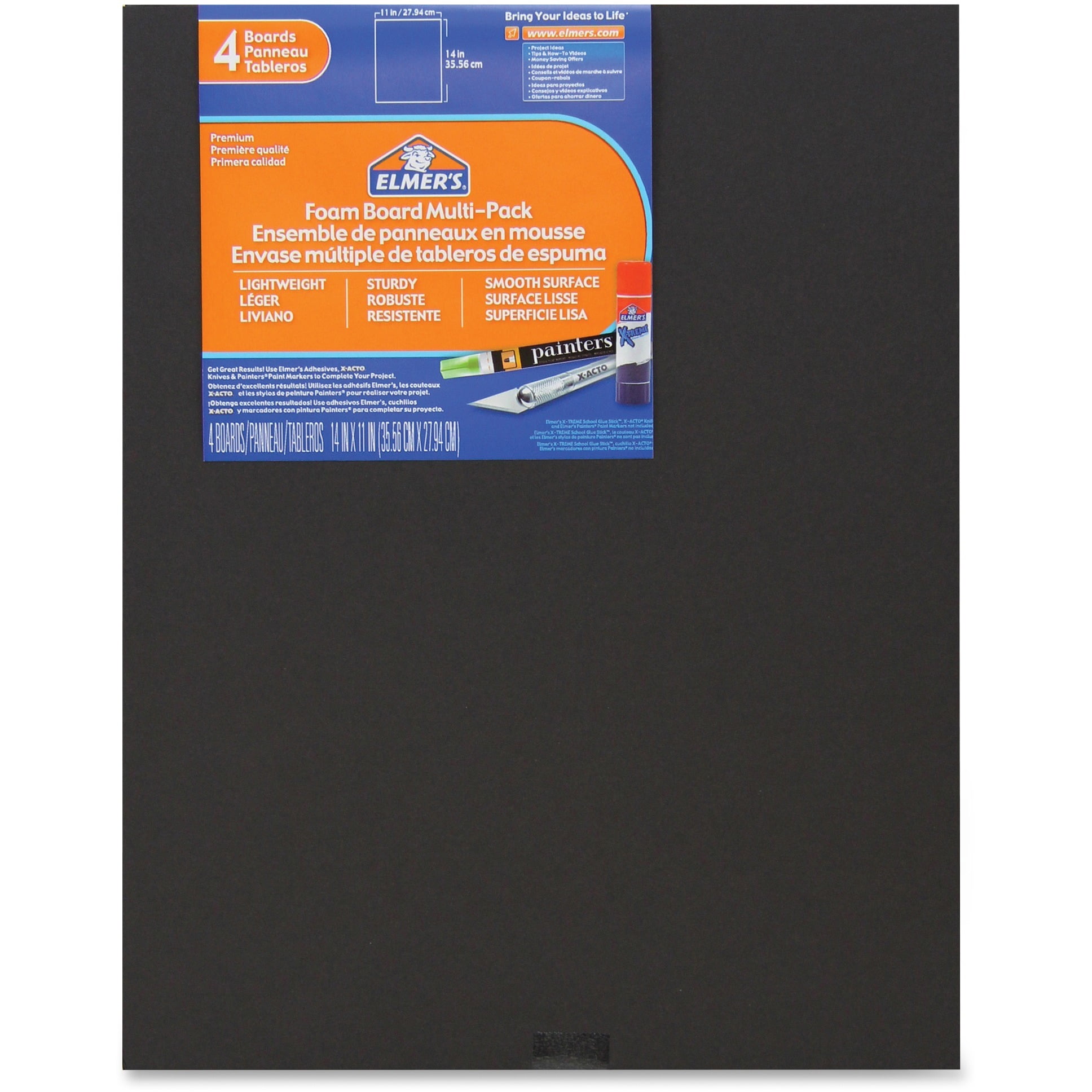 Elmer's 4pack Black Foam Boards, Black, 4 / Pack (Quantity) Walmart