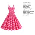 thumbnail image 7 of Callipe Women Dress Princess Style A-line Big Hem Shirring Ruffle Color Matching Tight Elastic Waist Sleeveless Christmas Party Prom Dress, 7 of 7