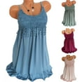thumbnail image 2 of CAROOTU Robe à Bretelles pour Femmes Mini Débardeur en Dentelle Sans Manches Fête Été Plage Robe Courte Grande Taille, 2 of 8