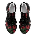 thumbnail image 5 of Roses Buds Leaves Black Walking Shoes for Men Woman Lightweight Tennis Fashion Elastic Sports Shoes Cushion Basketball Shoes, 5 of 7