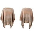 thumbnail image 3 of 50% Off Clear! asdoklhq Plus Size Womens Clearance,Plus Size Women Tassel Fringed Cloak Sweater Striped Fringe Tops, 3 of 4