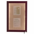 thumbnail image 4 of Aarco Products  Inc. LWL4836W Indoor/Outdoor LED Lighted Display Case with Walnut Wood-Look Finish. Posting Surface is Neutral Burlap Weave Vinyl. 48 in.Hx36 in.W. One Door., 4 of 7