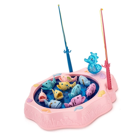 Engaging Fishing Playset for Boys and Girls Comes with 10 Colorful Fish and 2 Fishing Rods