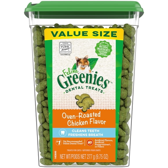 Pollo asado al horno Cat Treats Greenies Feline Dental, 275 ml