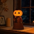 thumbnail image 3 of Halloween Pumpkin Decorations, Cute Fabric Pumpkin Tabletop Light with , Fall Home Decor for Indoor Entryway,Shelf, Party, and Seasonal Display, 3 of 6