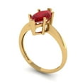 thumbnail image 2 of Solitaire Engagement Ring for Women - 1.5ct Simulated Ruby in 18K Yellow Gold Promise Ring, 2 of 6