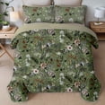 thumbnail image 3 of Davulos Quilt Set King/California King Size,3 Pieces Floral Print Bedding Set for Adult Women Soft Microfiber Summer Bedspreads Coverlets with 2 Pillow Shams for All Seasons,110"x96", 3 of 8