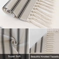 thumbnail image 6 of Black Striped Washable Area Rug 3'x5', Black White Stripes Farmhouse Woven Cotton Tassels Kitchen Rugs, Non Slip Indoor Door Mat Throw Carpet for Entryway Living Room Nursery Laundry Room, 6 of 9
