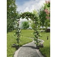 thumbnail image 2 of QinaQin Wedding Arch with Planter Boxes, 94.5 Inch Rustproof Metal Garden Arch for Climbing Plants, Parties and Backyard, 2 of 6