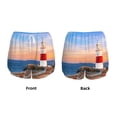 thumbnail image 5 of Lsque Lighthous1 Printed Women's Running Shorts with Liner Pockets,Elastic Quick Dry Workout Athletic Gym Yoga Shorts,Womens High Waist Shorts-XX-Large, 5 of 9