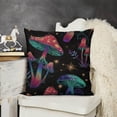 thumbnail image 5 of Mushrooms stars psychedel Linen toss pillowcase Decoration pillowcase Gift preferred 20x20" Cushion cover 2 set Sofa pillowcase Sofa bedroom living room car, 5 of 6
