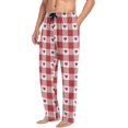 thumbnail image 5 of HPINK-T Red Heart Plaid Checkered Men's Sleep Pajama Pants Sleep Bottoms Pj Lounge Pant Sleepwear, 5 of 7