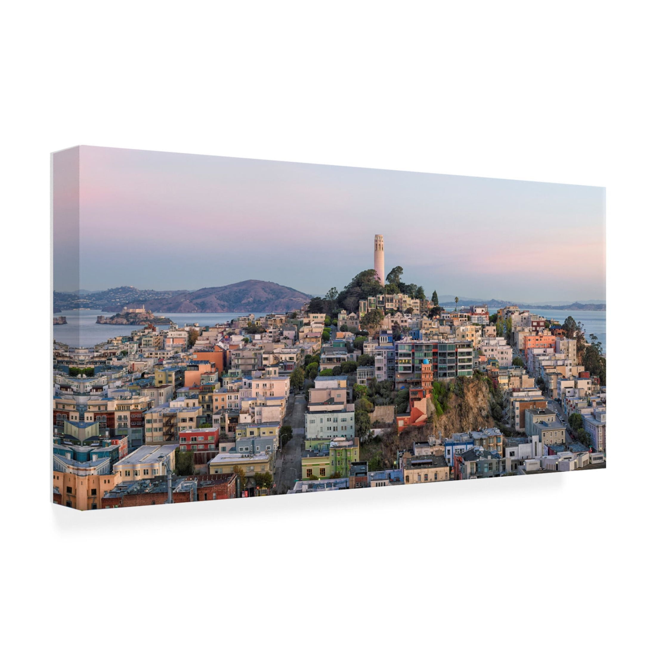 Canvas Wall Art - Lee Sie 'Telegraph Hill' Wall Art for Living Room, Bedroom, or Office Décor by Trademark Fine Art - 19 x 10 Inches