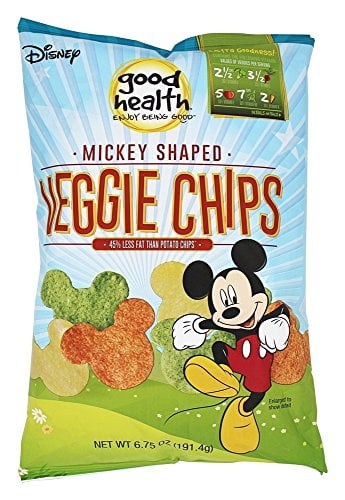 Good Health Natural Foods Veggie Chips Mickey Mouse Shaped 6.75 oz (2 Bags) by Good Health Natural Foods