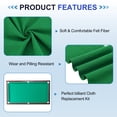 thumbnail image 3 of Tela de billar Uxcell para mesa de billar, kit de reemplazo de fieltro profesional adecuado para clubes, bares y juegos deportivos en interiores, verde de 8 pies, 3 of 5
