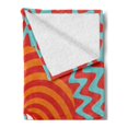 thumbnail image 2 of Vintage Soft Flannel Fleece Throw Blanket, Inner Eye in Centre of Spiral Lines with Concentric Circle Pattern Hypnotic Art, Cozy Plush for Indoor and Outdoor Use, 60" x 80", Multicolor, by Ambesonne, 2 of 5