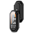 thumbnail image 4 of Caja De Cristal Estuche de vidrio PC Bumper Shell Case para Xiaomi Mi Band 8 Smart Band (Negro), 4 of 7