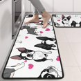 thumbnail image 2 of Kitchen Rugs Sets Of 2,Pug and Love Heart Anti Fatigue Kitchen Mat Rugs Non Slip Washable,Decorative Kitchen Floor Mats for Kitchen,Sink,Laundry,17"x47"+17"x47", 2 of 5