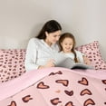 thumbnail image 5 of Feelyou Kawaii Love Heart Bedding Comforter Set, Fashion Graffiti Cartoon Twin Comforter Sets, Teens Kids Boys Girls Reversible Bedding Set, Luxury Bedroom Decor, 2pcs, 5 of 8