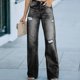 thumbnail image 4 of Pntutb Mujer Moda Casual Color Sólido Jeans Bolsillo Pantalones Jeans Mujer Pntutb Pntutb-4545, 4 of 7