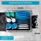 thumbnail image 3 of Stainless Steel Dish Drainer - Large Storage Kitchen Dish Drainer - Sink Drainer with Expandable Drainage and 360º Rotating - Dish Drying Rack (Black), 3 of 5