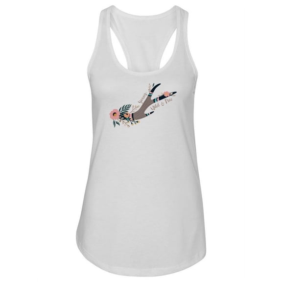 Floral Antler, Wild And Free Tank Women -Image by Shutterstock, Female XX-Large