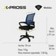thumbnail image 2 of Silla de Escritorio Oficina Ergonómica Reclinable Con Soporte de Espalda azul 6.49 pulg X-PROSS Con Soporte de Espalda, 2 of 7