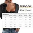 thumbnail image 4 of Womens Casual V Neck Button Down Blouses Long Sleeve Solid Color Slim Fit Knit Tunic Tops, 4 of 4