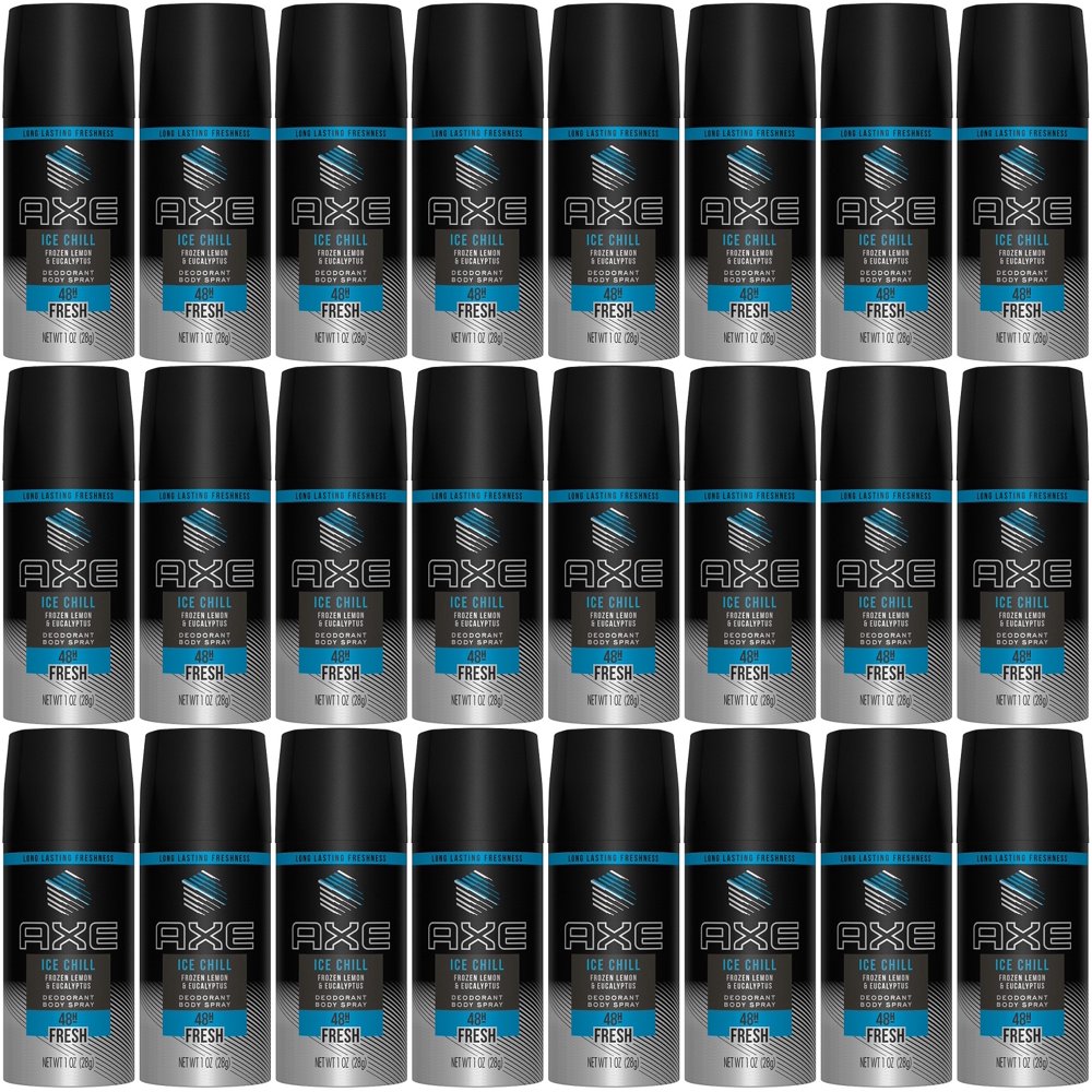 Axe Ice Chill Deodorant Body Spray 48H Fresh, Frozen Lemon & Eucalyptus
