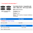 thumbnail image 2 of Front Brake Pad Set - Compatible with 2006 - 2008, 2014 - 2015 IS250 2007, 2 of 2