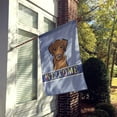 thumbnail image 2 of Chocolate Labrador Welcome Flag Canvas House Size BB1420CHF, 2 of 4