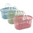 thumbnail image 1 of GOOHOCHY Cestas de almacenamiento de plástico de 3pcs con manijas de la ducha de baño Canky organizadores de la canasta, 1 of 7