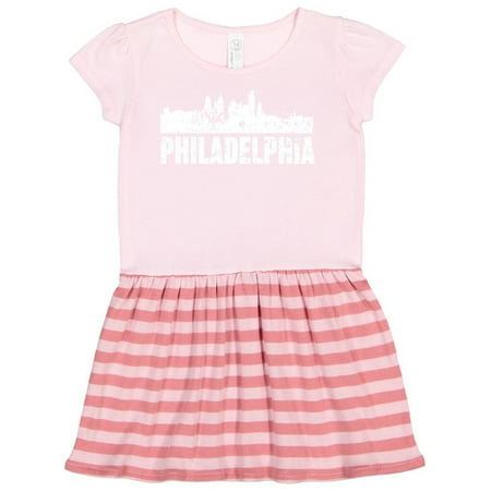 

Inktastic Philadelphia Skyline Grunge Gift Toddler Girl Dress