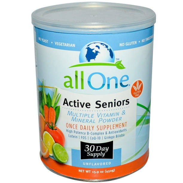 allOne Multiple Vitamin & Mineral Powder, For Active Seniors Once
