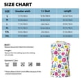 thumbnail image 5 of Lsque Doodle Fruits Print Men's Cotton Blend Sleeveless Muscle Shirts (S-3XL)- Moisture Wicking, Odor Protection, UPF 30+,Large, 5 of 8