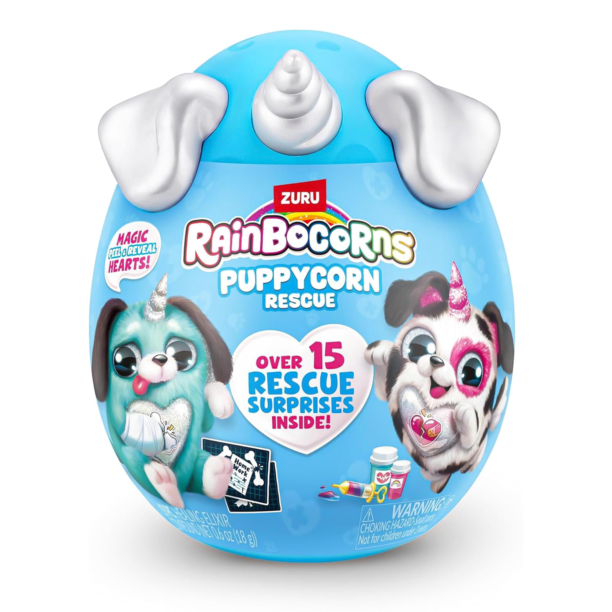 Rainbocorns, Puppycorn Rescue Surprise Plush Toy, Shepherd, Ages 3