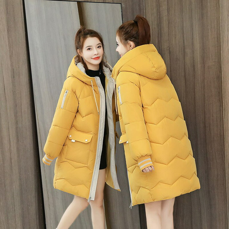 DanceeMangoo Winter Jacket Women Korean Mid-length Coat Women Clothing Warm Coats and Jackets for Women Loose Winterjas Dames Zm2143 -