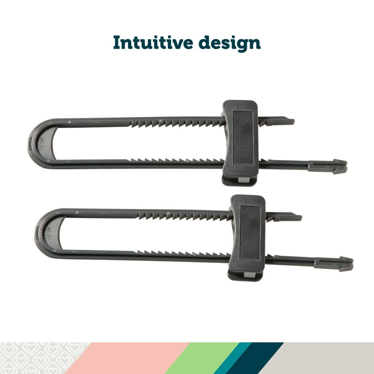 Safety 1st Black Plastic Decor Slide Lock 2 pk Safety 1st Black Plastic Decor Slide Lock 2 pk