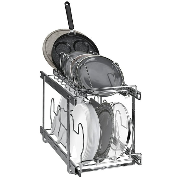 VEVOR 12"W Carbon Steel Expandable 2-Tier Pot Rack Organizer