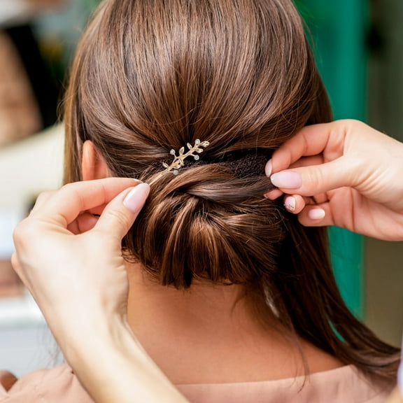 HOOWIFFY Elegant Floral Branch Hair Clips Alloy Decorative Hair Accessories for Women Formal Occasions 1 Piece