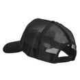 thumbnail image 3 of Smile Face Logo Heat Transfer Solid Cotton Twill 5 Panel Mesh Cap - Black OSFM, 3 of 5