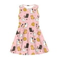 thumbnail image 3 of Yuyamidu Cat Sleeveless Party Dress for Girls 15-16 Years Old Cute Princess Dresses Home Playwear Fashion Swing Twirl Dresses Kids Girl Casual Crewneck Tank Dress, Pink, 3 of 6