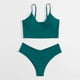 thumbnail image 5 of Conjunto de bikini a la moda para mujer, traje de baño de dos piezas con relleno sólido, ropa de playa Fridja nalpqowj21327, 5 of 7